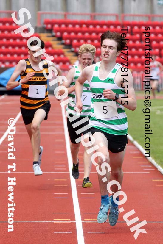 3000 metres, 2021 Northumberland, Durham and Cleveland Schools. Photo: David T. Hewitson/Sports for All Pics